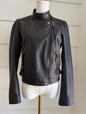 IRO Black Leather Jacket Lightweight size 1/ S